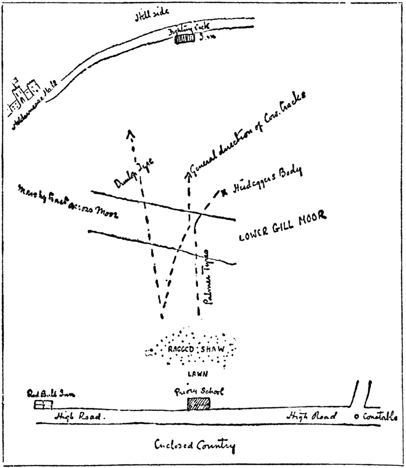 Chart of the surrounding area